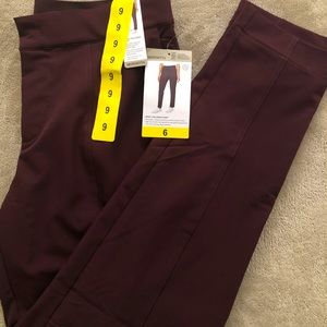 Mondetta Women's Lined Tailored Pant High Rise Size 6 Color Brown NWT